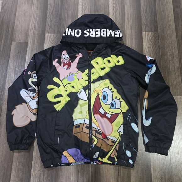 Nickelodeon Other - Members Only X Nickelodeon SpongeBob SquarePants Graphic Hooded Full Zip Jacket.